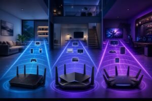 Wi‑Fi 6, Wi‑Fi 6E és Wi‑Fi 7 routerek összehasonlítása otthoni hálózati környezetben